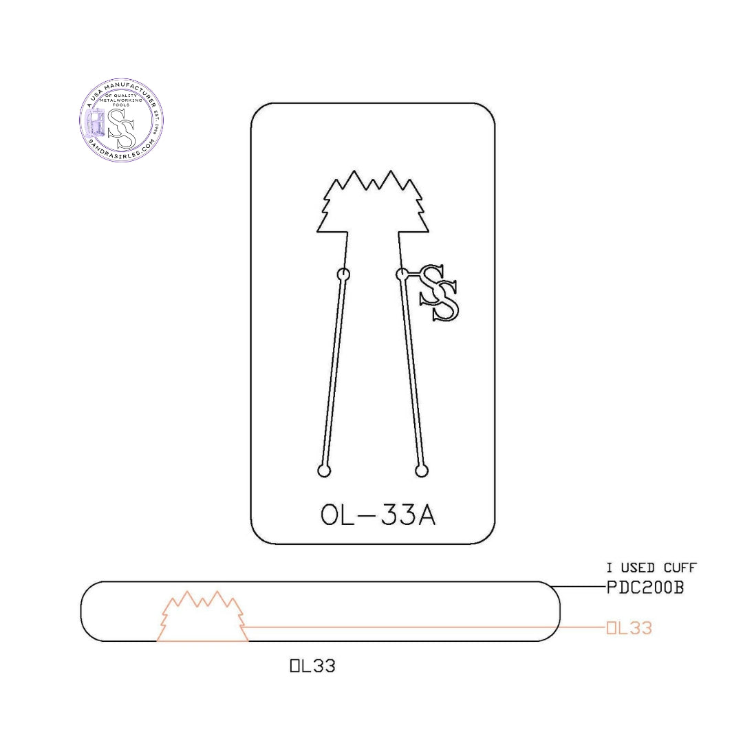 PANCAKE DIE OVERLAY-33 OL-33 CUFF 5/TREES
